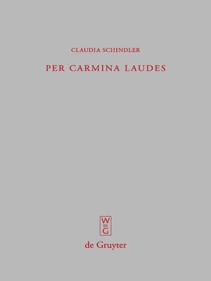 cover image of Per carmina laudes